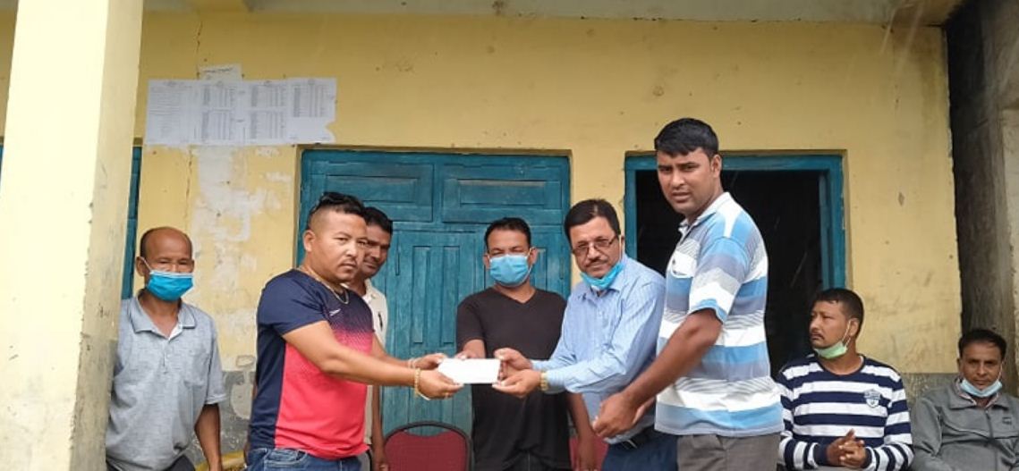 विद्यालयको स्तरोन्नतिको लागि  हरि विष्टको सहयोग 